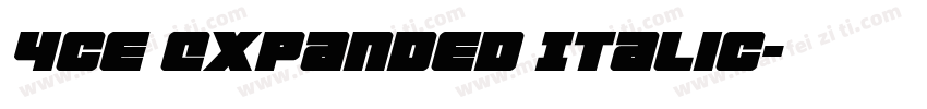 4ce Expanded Italic字体转换